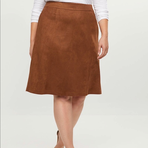 Lane Bryant Dresses & Skirts - Lane Bryant Faux Suede Skirt